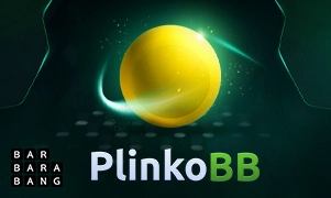 لعبة Plinko بكرة تسقط على مثلّث